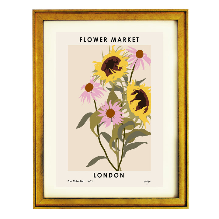 Flower Market. London Art Print