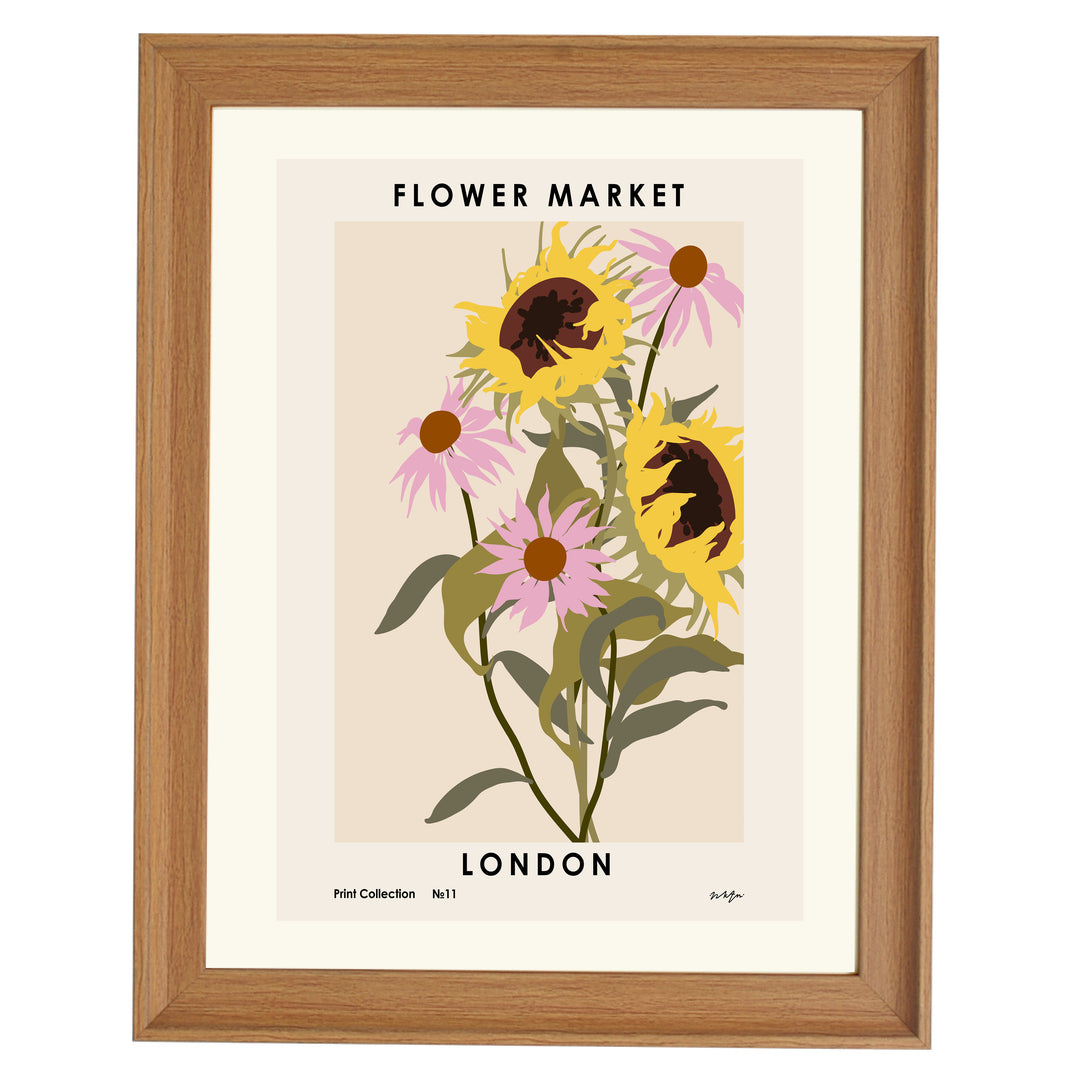 Flower Market. London Art Print