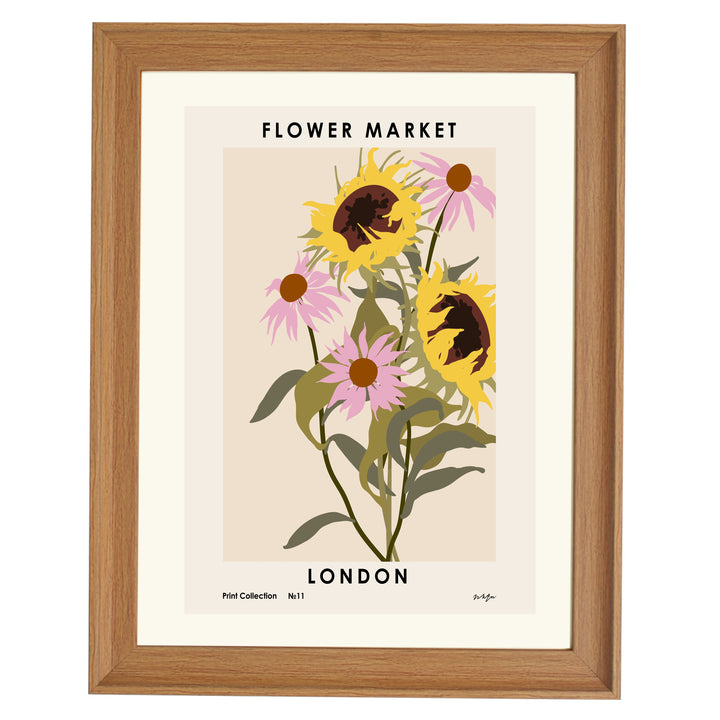 Flower Market. London Art Print