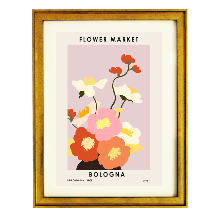 Flower Market. Bologna Art Print