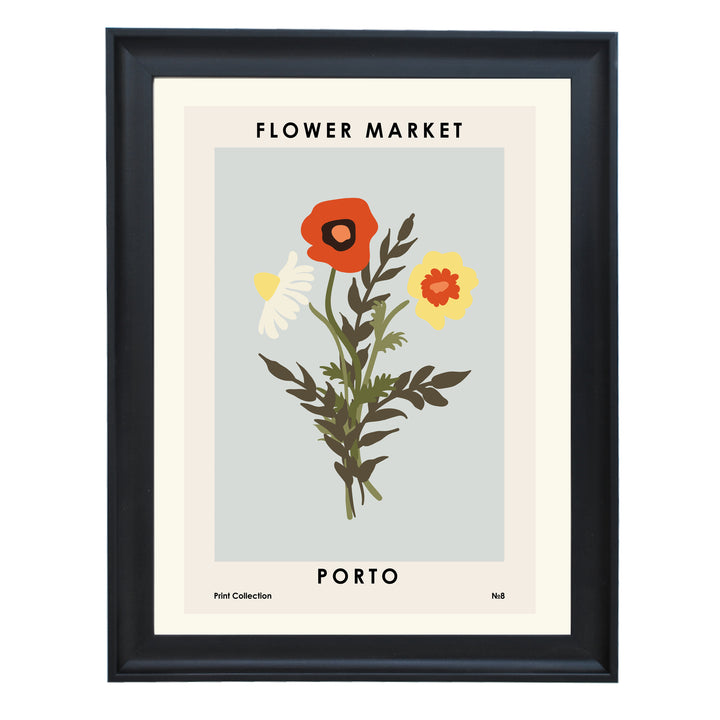 Flower Market Porto Art Print