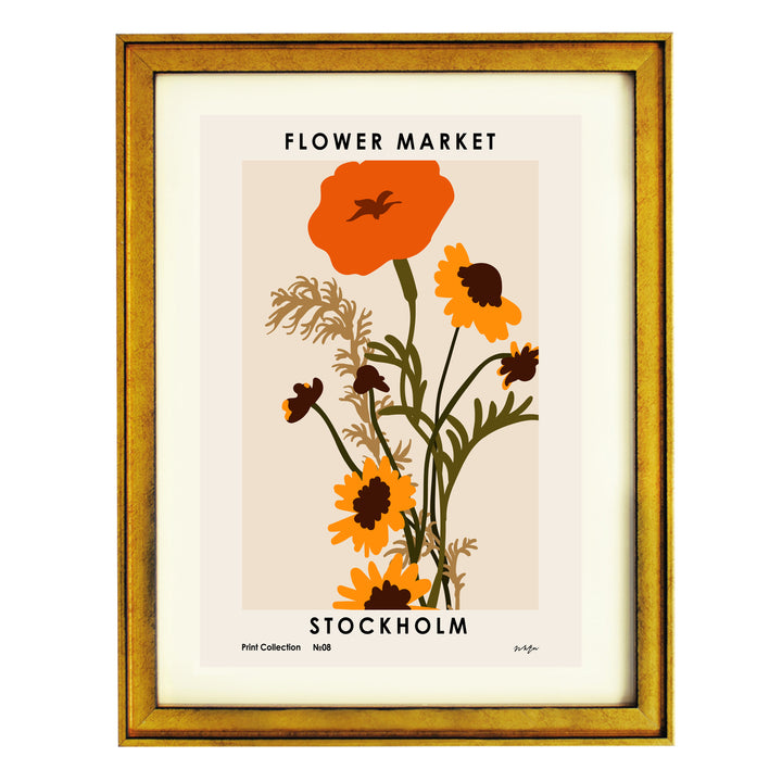 Flower Market. Stockholm Art Print