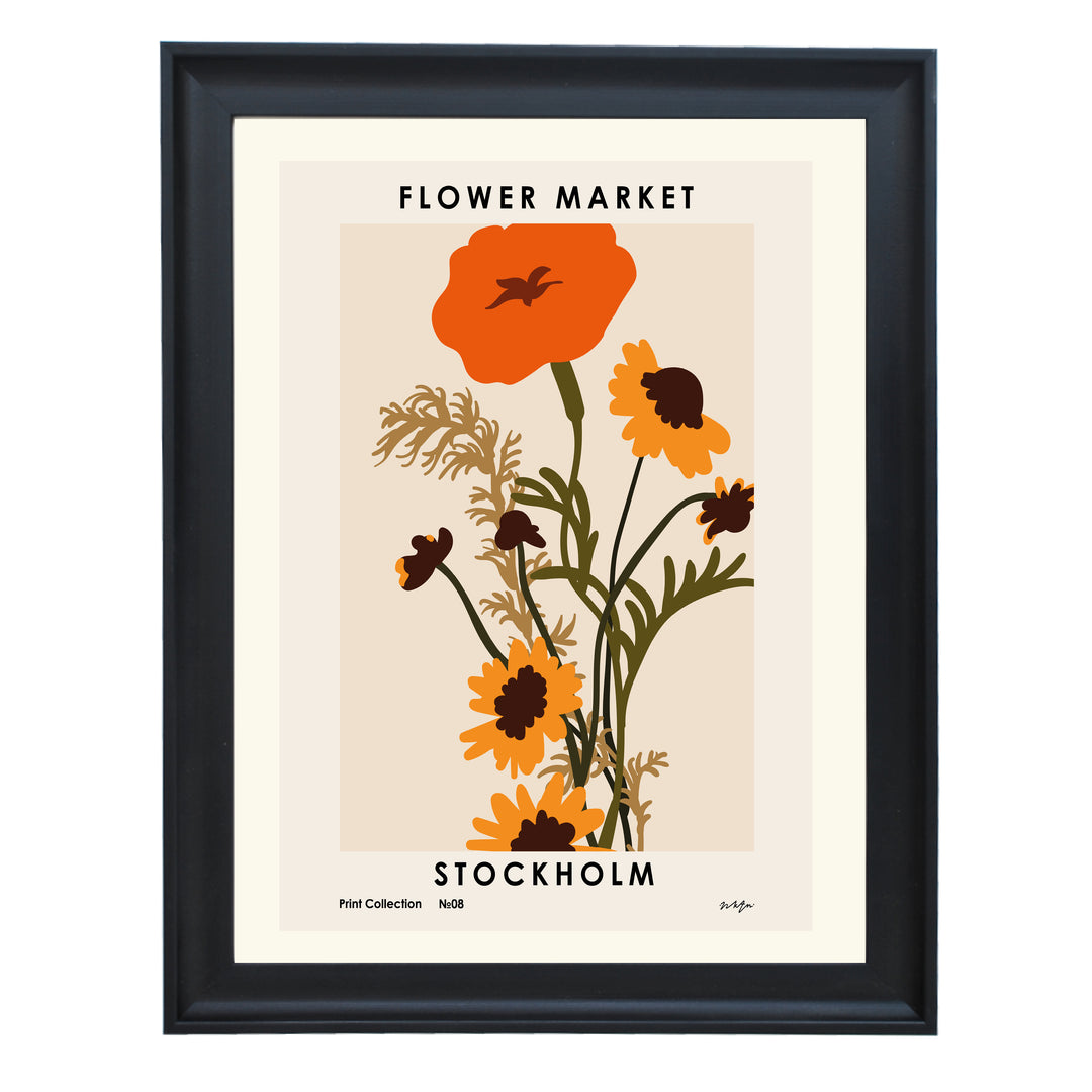 Flower Market. Stockholm Art Print