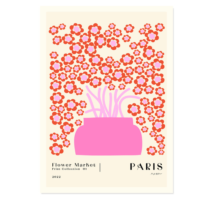 Flower Market. Paris Art Print