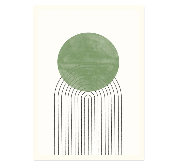 Green Moon No1. Art Print