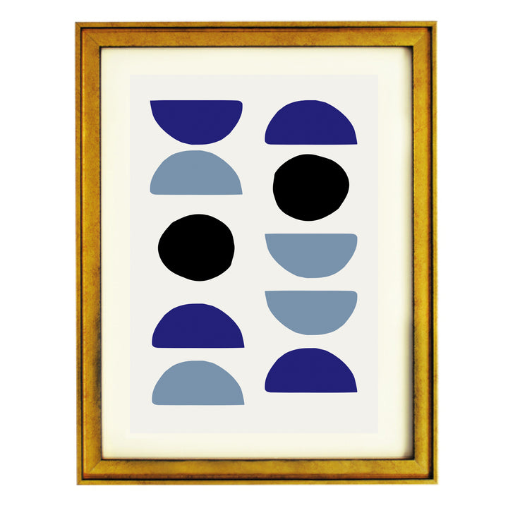 Blue Shapes 2 Art Print