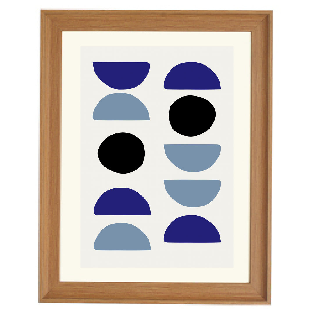 Blue Shapes 2 Art Print