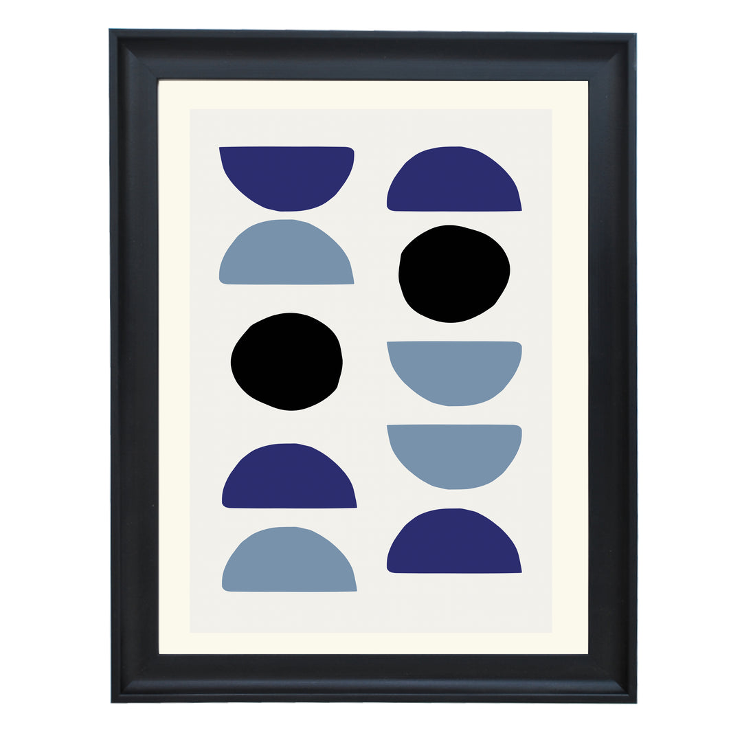 Blue Shapes 2 Art Print