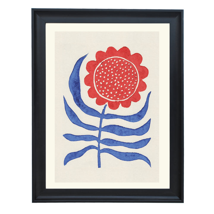 Red Flower / Lino Art Print