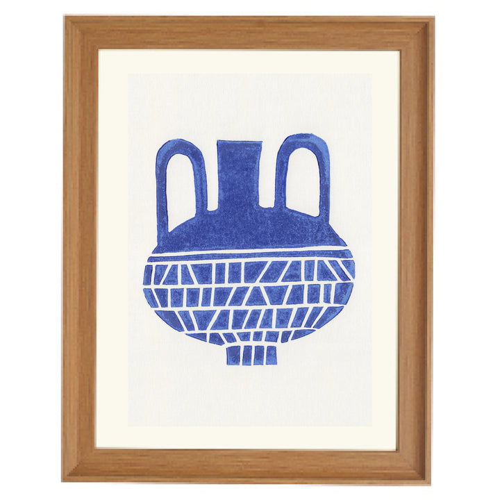 Linocut Vase #6 Art Print