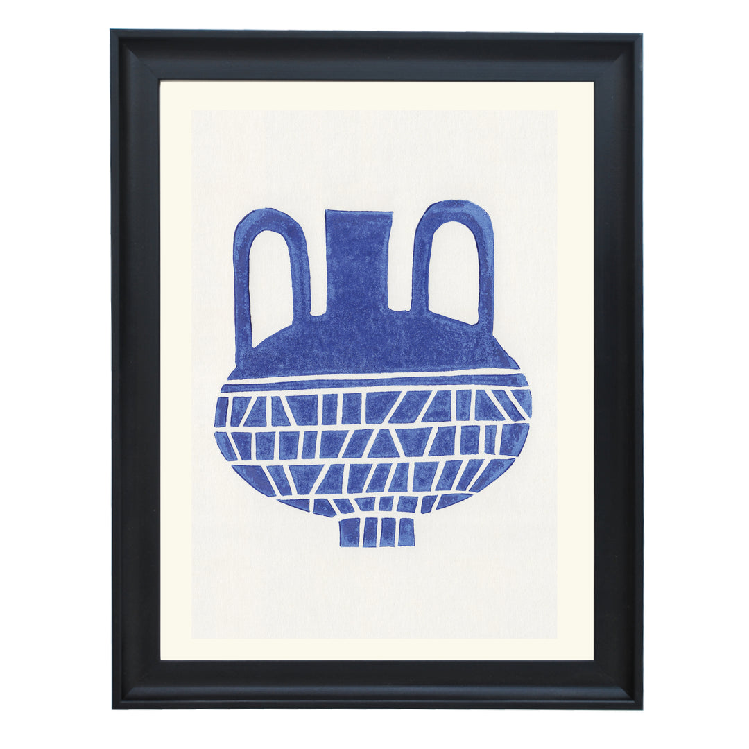 Linocut Vase #6 Art Print