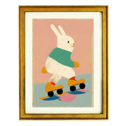 Skating Bunny Art Print