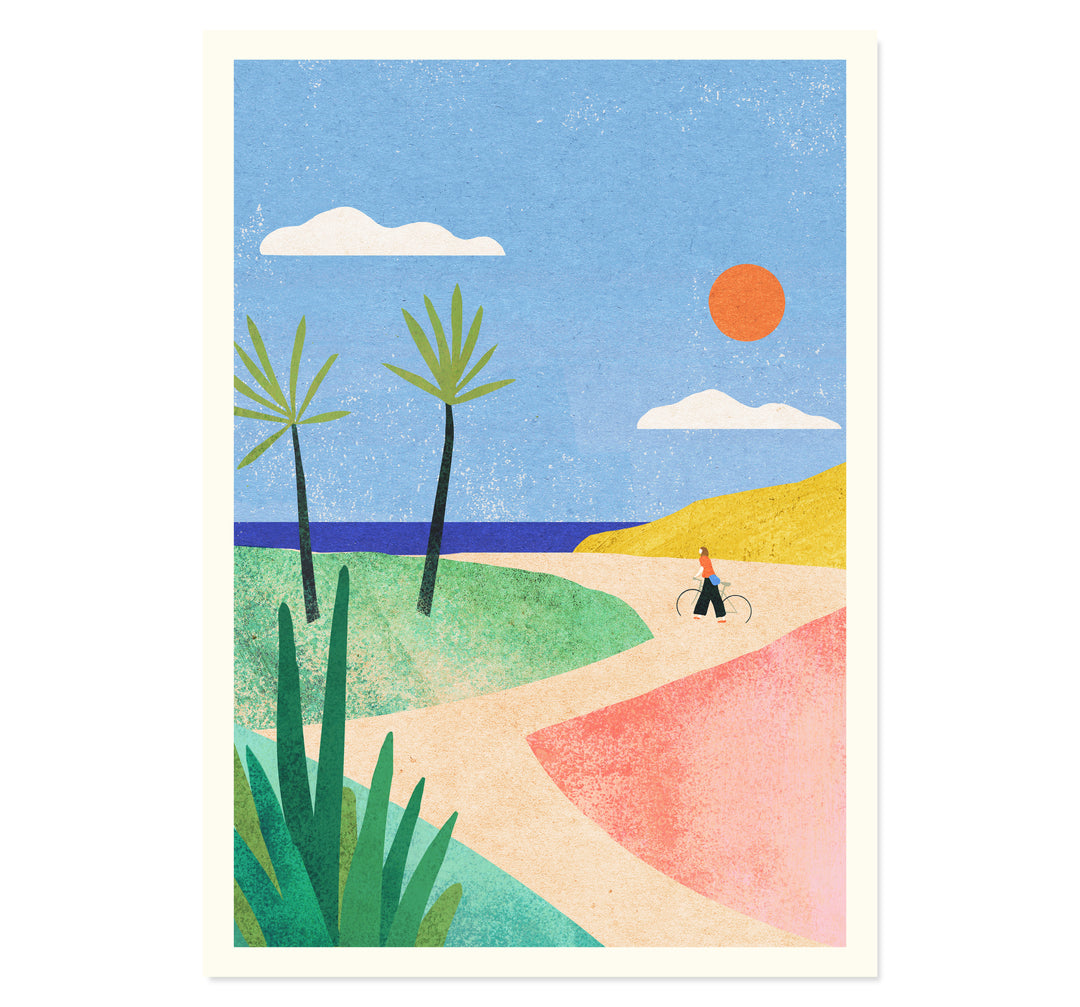 Beach Girl Art Print