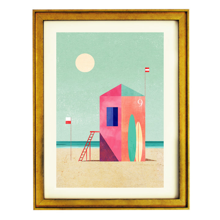 Surf Hut Art Print