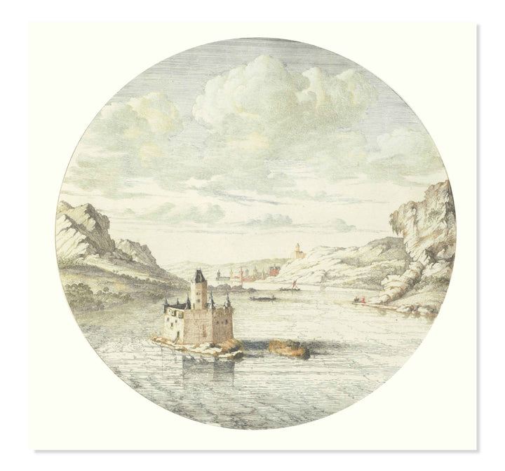 View of Pfalzgrafenstein Castle near Kaub, Jan van Call by Johan Teyle art print