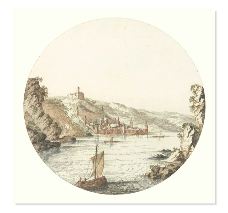 View of the town of Bacharach, Jan van Call by Johan Teyle art print