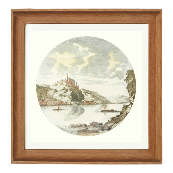 View of Rheinfels Castle on the Rhine, Jan van Call by Johan Teyle art print