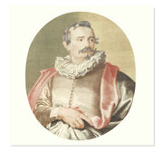 Portrait of the painter Adriaen van Stalbemt by Johan Teyle art print