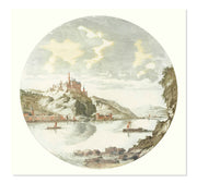 View of Rheinfels Castle on the Rhine, Jan van Call by Johan Teyle art print