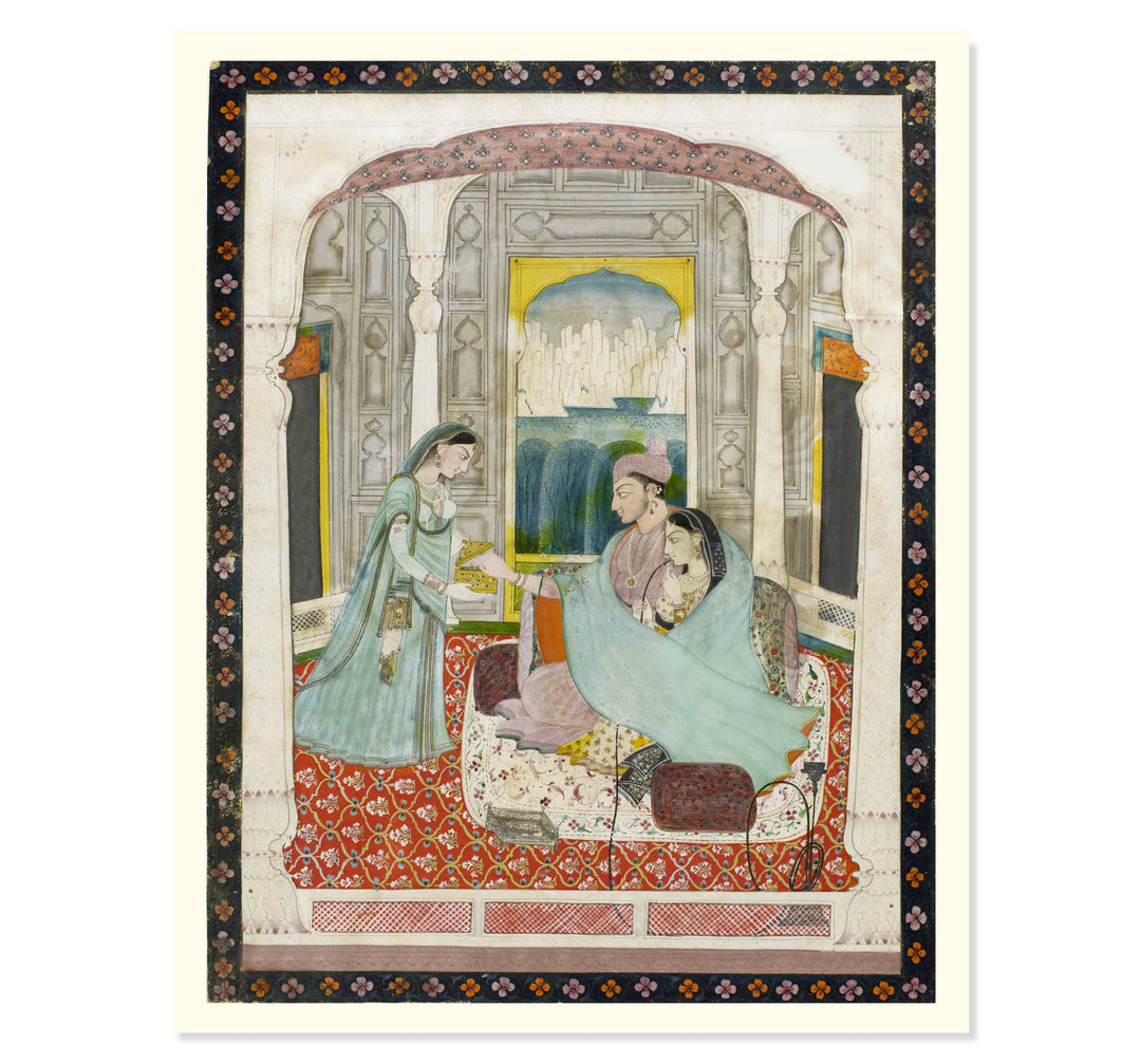 Regal couple in palace art print