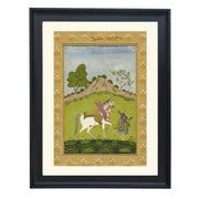 Kalki with his white horse Devadatta art print