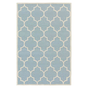 BLUE IVORY MOROCCAN MODERN HAND TUFTED CARPET