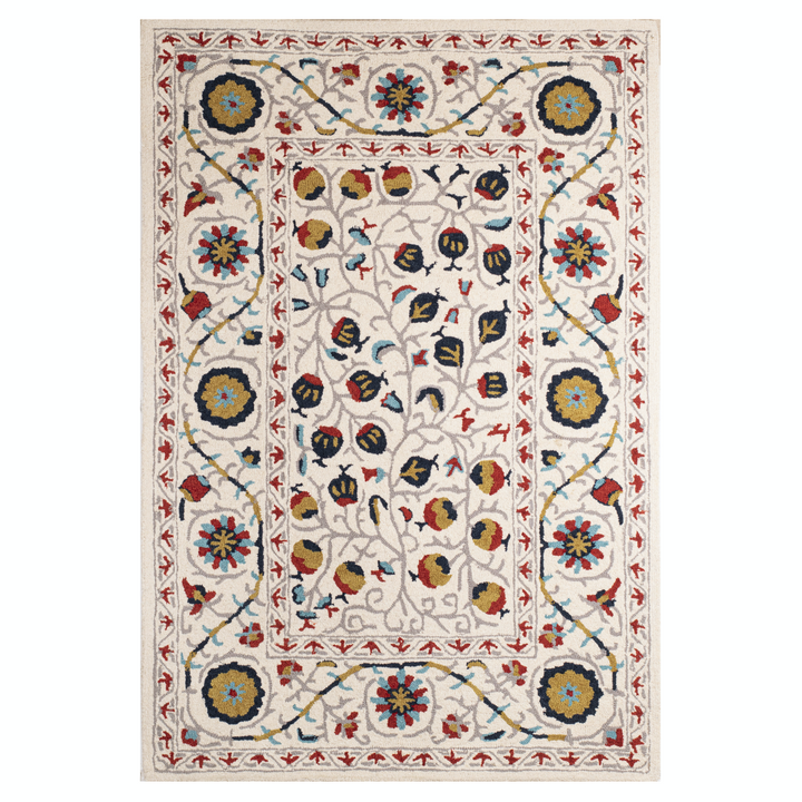 IVORY SUZANI HAND TUFTED CARPET