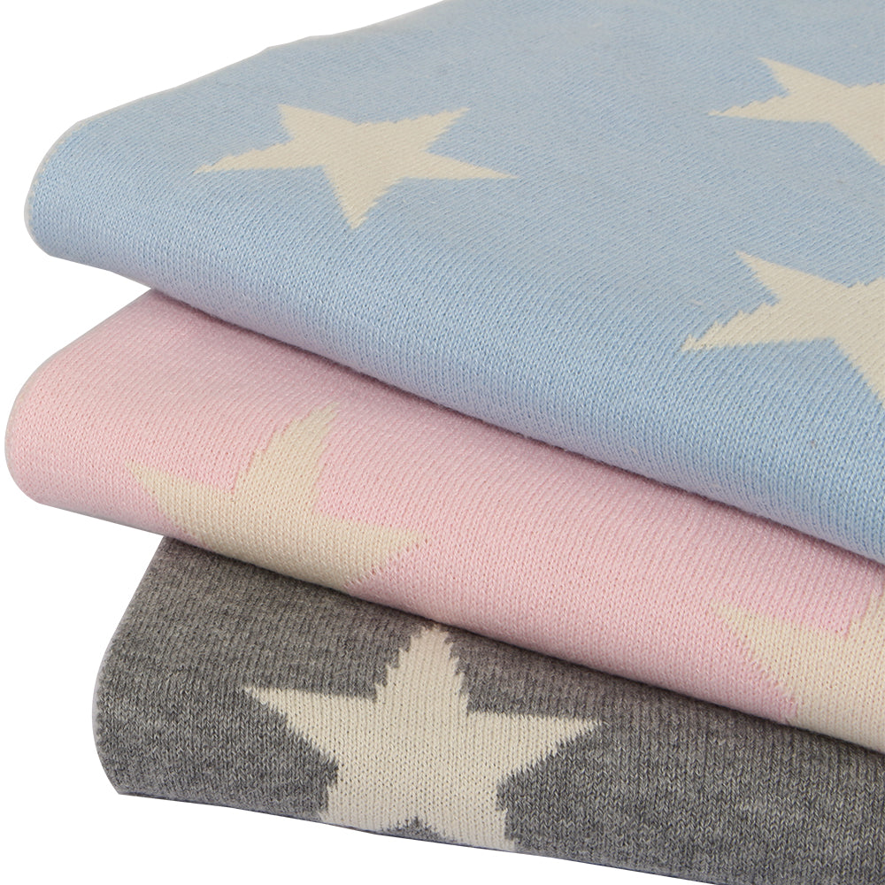 Baby Blanket | Fine Knitted | Star Patterned