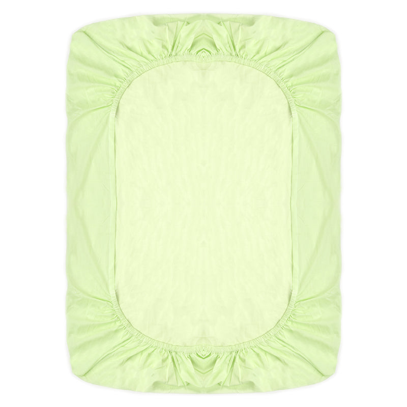 Organic Fitted Single Sheet Lime Green