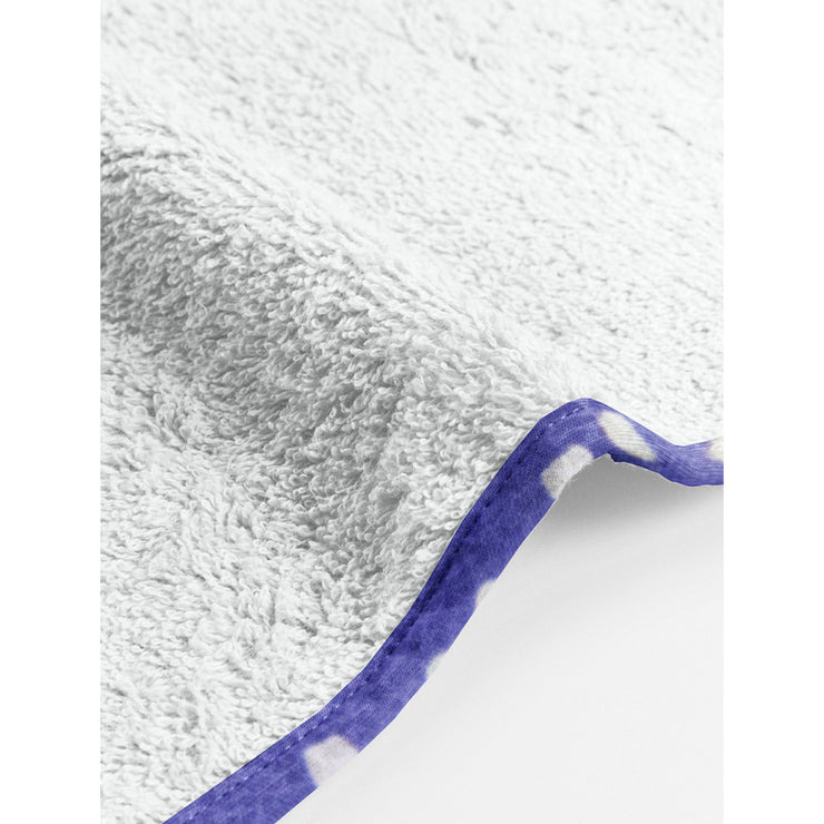 Purple and White Spots Organic Hooded Towel