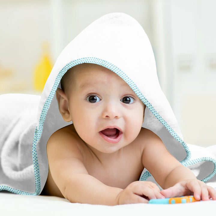 Organic Blue on Blue Hooded Towel