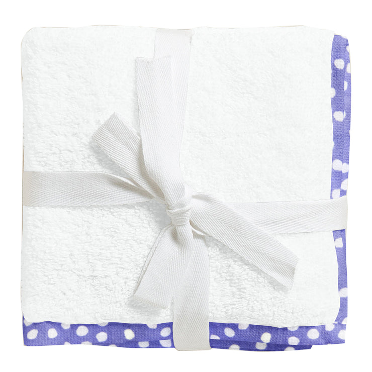 Organic Purple and White Spots Junior Towel