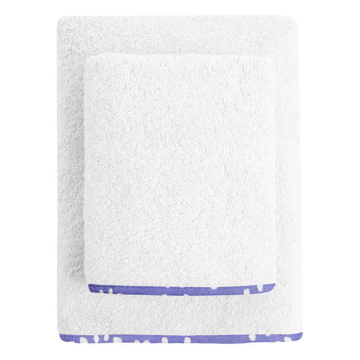 Purple and White Spots Organic Junior Towel set