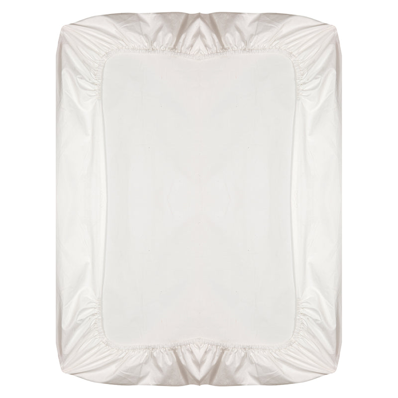 Organic Fitted Single Sheet Off White