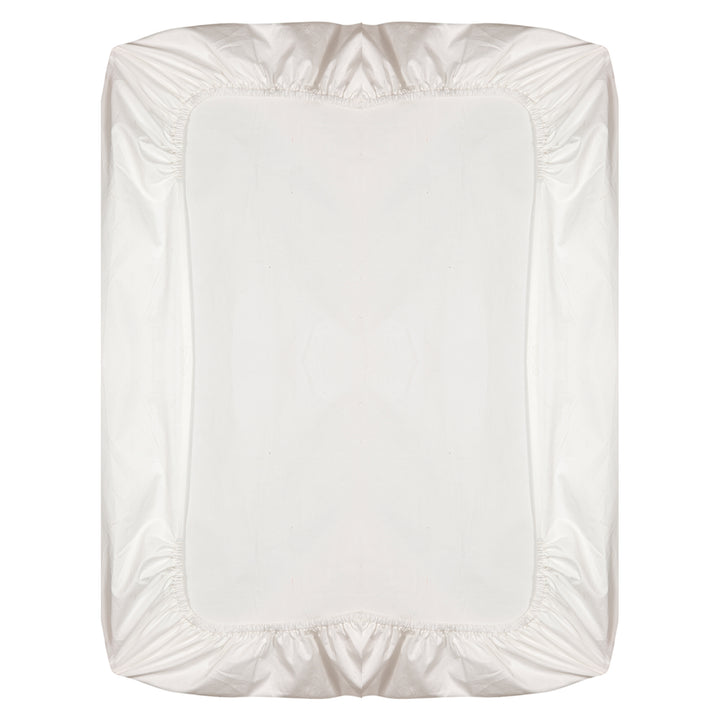 Organic Fitted Queen Sheet Off White