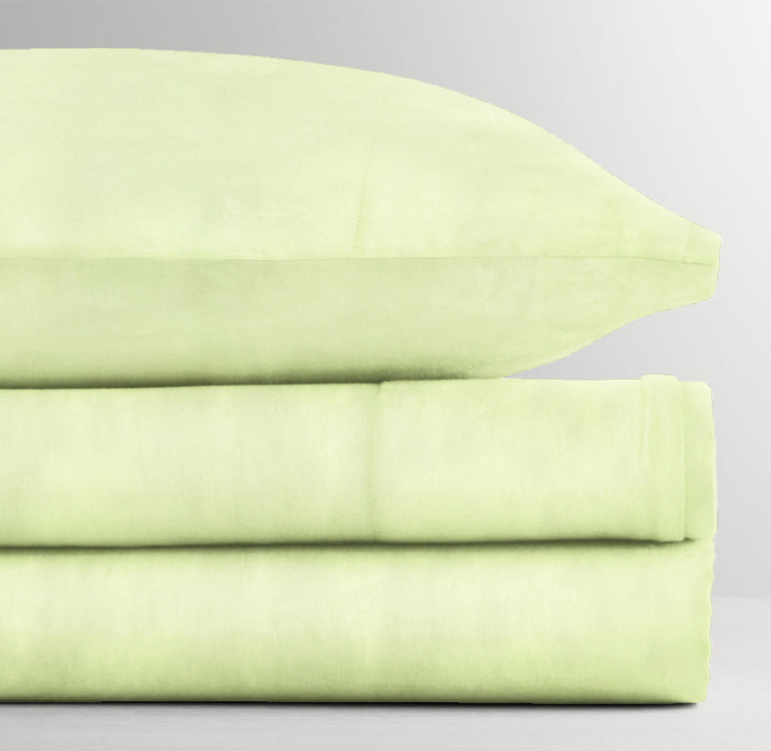 Fitted Single Sheet Set Lime Green