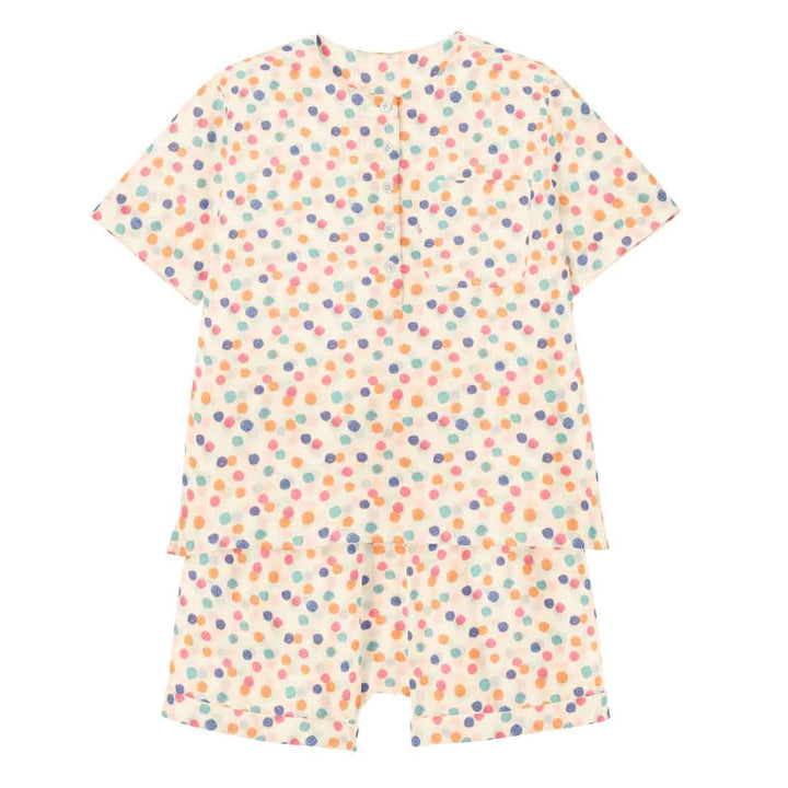 Organic Pajama Shorts Set Multi Dots