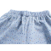 Organic Pajama Shorts Set-Blue Dot
