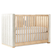Upholstered Panel Crib - Natural