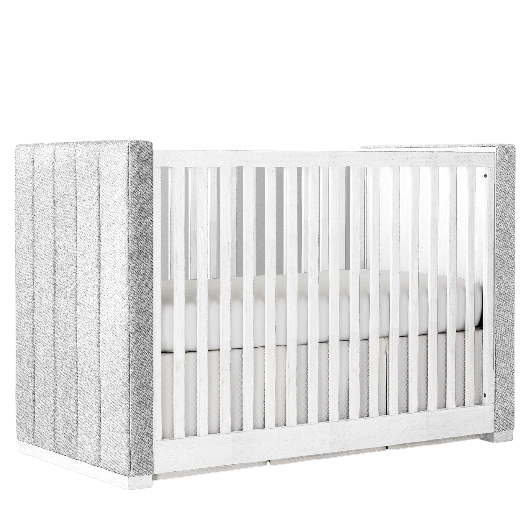 Upholstered Panel Crib White Ikka Dukka The Eclectic Online