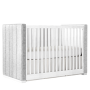 Upholstered Panel Crib - White