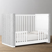 Upholstered Panel Crib - White
