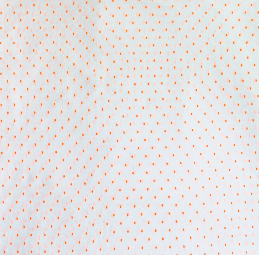 Organic Fitted Crib Sheet-Neon Orange Dots