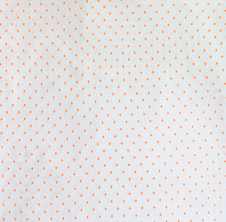 Organic Fitted Crib Sheet-Neon Orange Dots