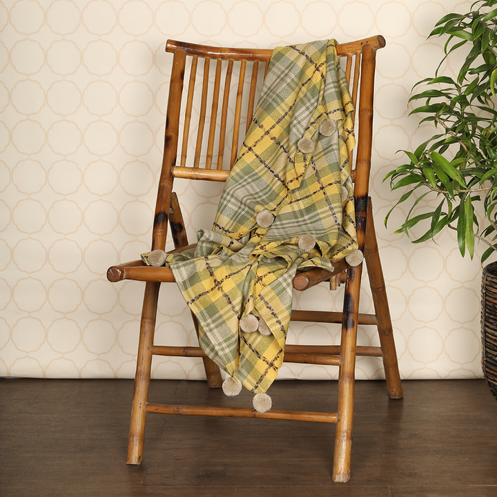 Tartan Throw - Sap Green