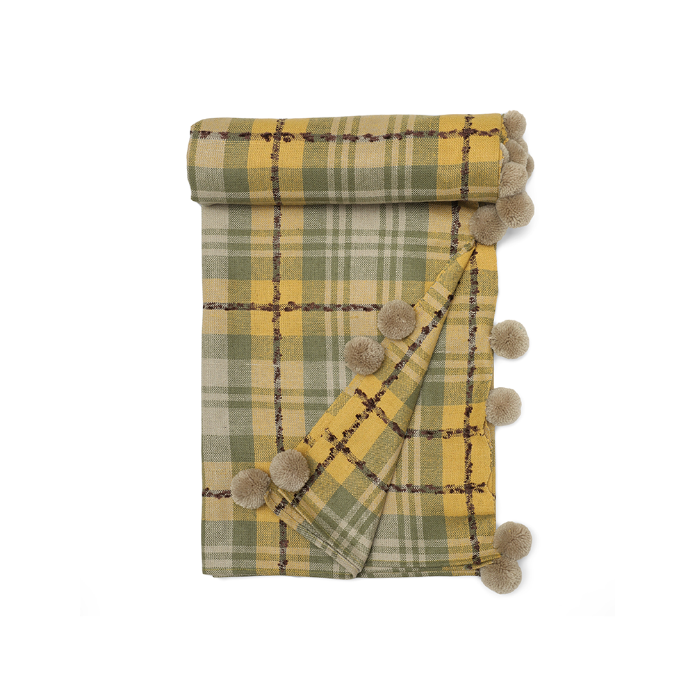 Tartan Throw - Sap Green