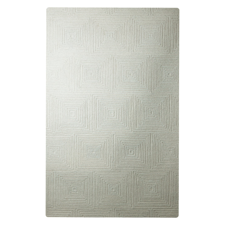 IVORY GEOMETRIC HAND TUFTED CARPET