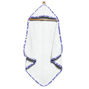 Organic Purple and White Spots Hooded Towel Set