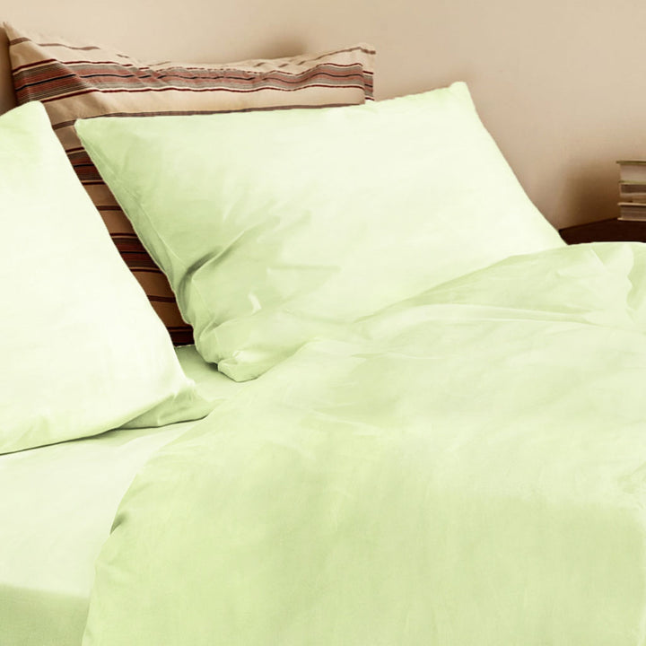 Organic Single Duvet Cover Lime Green