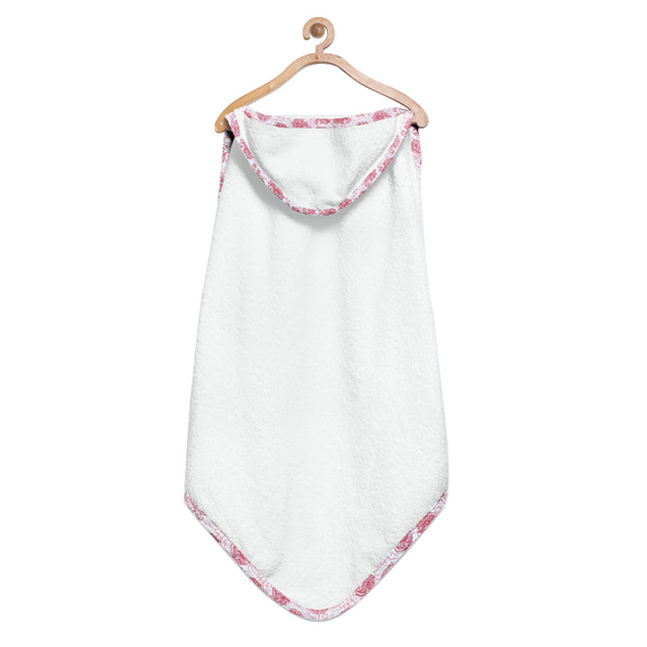 Organic Red Floral Hooded Towel Set